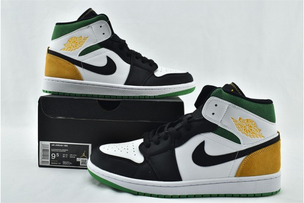 Air Jordan 1 Mid SE Oakland Lucky Charms 852542 101 Womens And Mens Shoes
